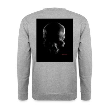 Dark skull - Sweat-shirt Unisexe - gris chiné - Dos - Michal (187cm)