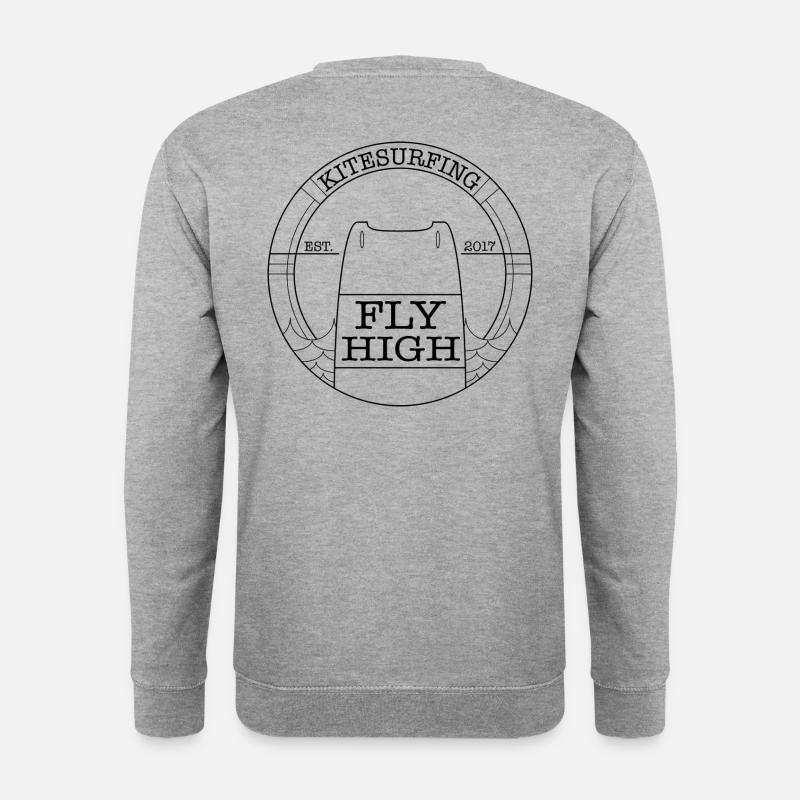 Kitesurf Fly High Kiteboard noir - Sweat-shirt Unisexe - gris chiné
