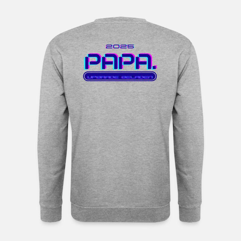 PAPA. Seit 2025 - Unisex Pullover - Weißgrau meliert