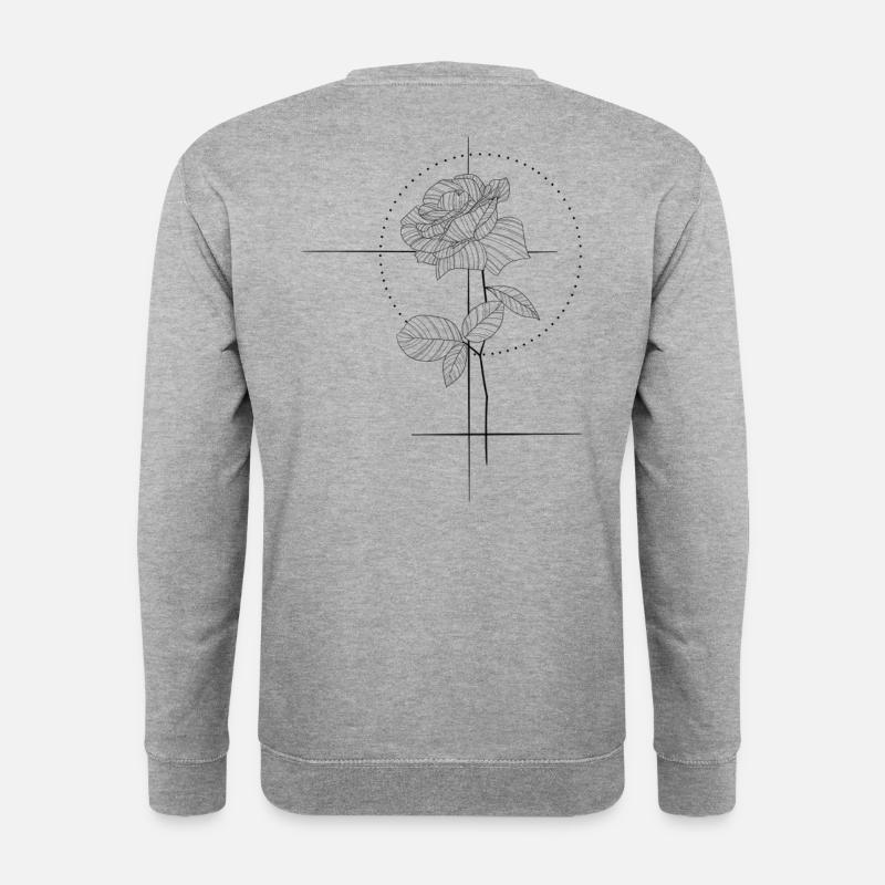 Flowers - Unisex Pullover - Weißgrau meliert