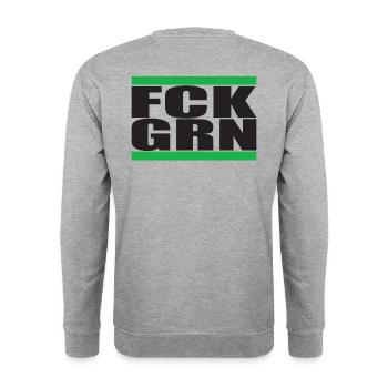 FCK GRN1 - Unisex Sweatshirt - salt & pepper - Back - Michal (187cm)