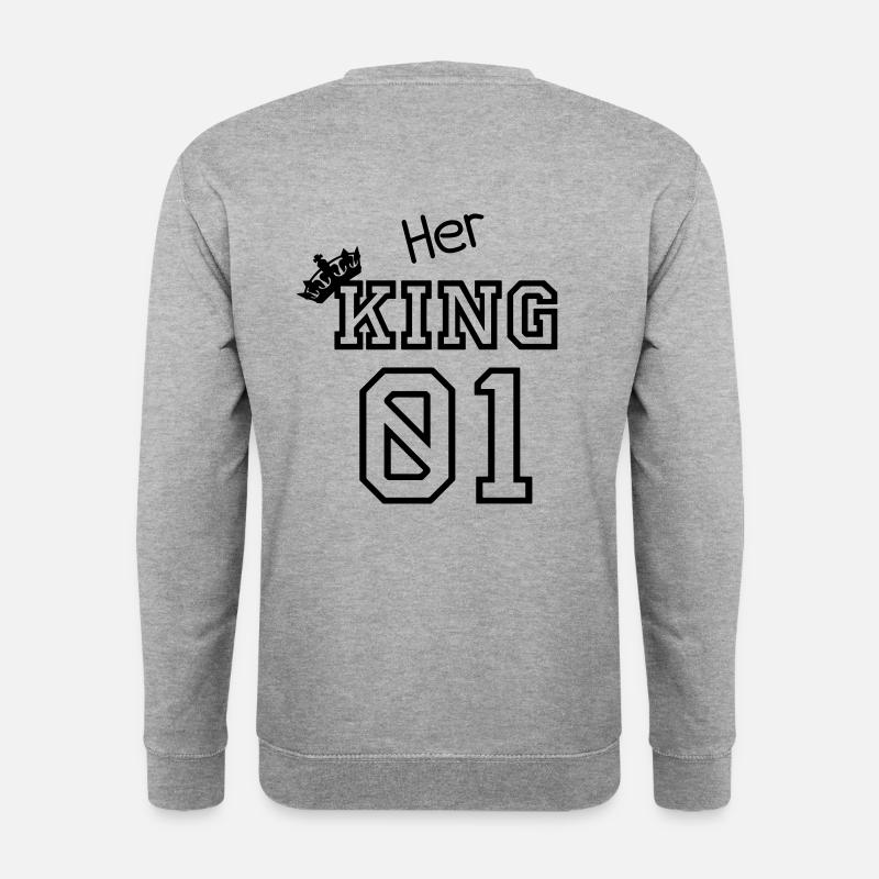 Son KING 01 - Sweat-shirt Unisexe - gris chiné