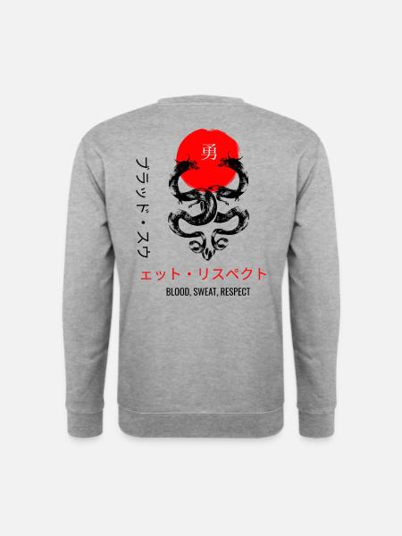 Blood, Sweat, Respect Back Tee Print - Unisex Sweatshirt - salt & pepper
