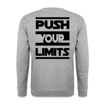 PUSH YOUR LIMITS - Sweat-shirt Unisexe - gris chiné - Dos - Michal (187cm)