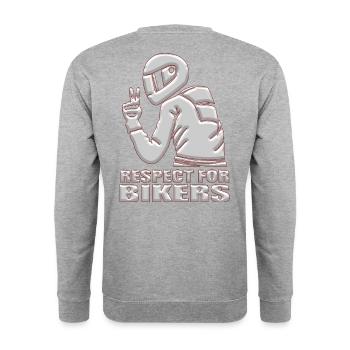 Motards - Sweat-shirt Unisexe - gris chiné - Dos - Michal (187cm)