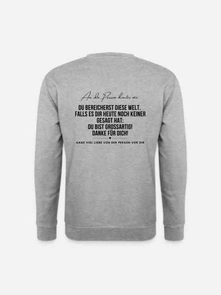 Spread Love - Unisex Pullover - Weißgrau meliert