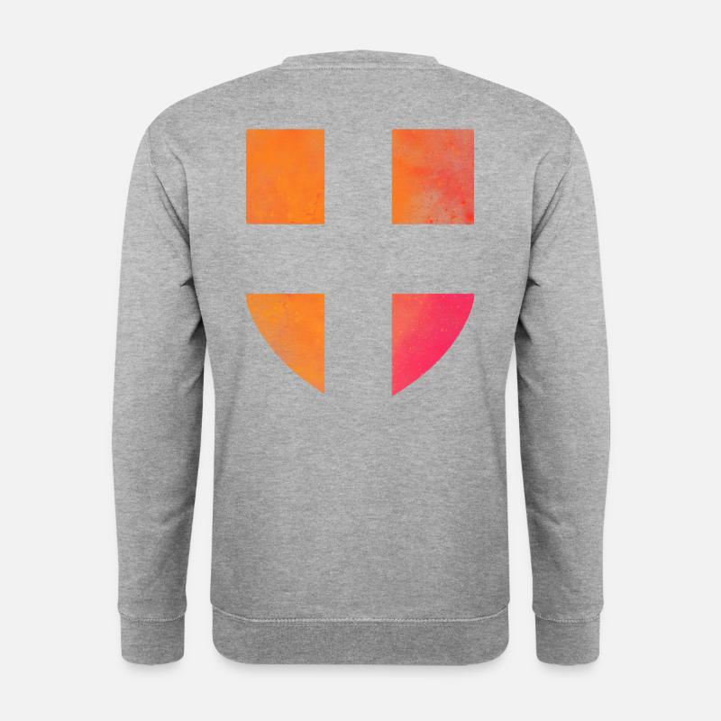Maske mit Haut-Savoyard-Abzeichen - Unisex Pullover - Weißgrau meliert