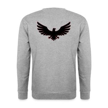 Aigle Aigle oiseau faucon faucon symbole art - Sweat-shirt Unisexe - gris chiné - Dos - Michal (187cm)