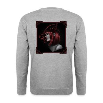 Fille loup - Sweat-shirt Unisexe - gris chiné - Dos - Michal (187cm)