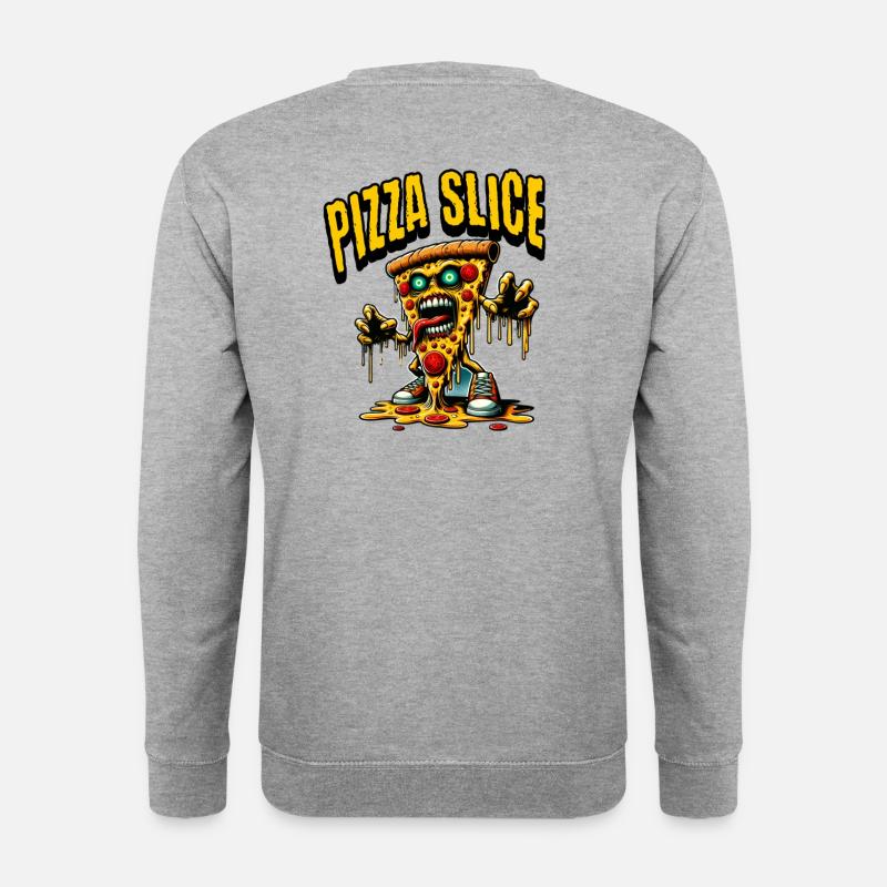 Pizza Slice - Unisex Pullover - Weißgrau meliert