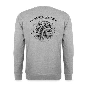 Mountain bike dad dad bike gift father's day - Unisex Sweatshirt - salt & pepper - Back - Michal (187cm)