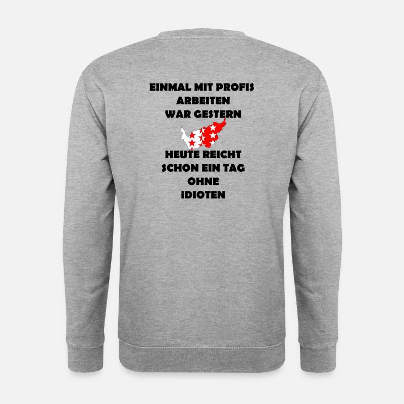 ARBEITEN SCHWARZER TEXT - Unisex Pullover - Weißgrau meliert