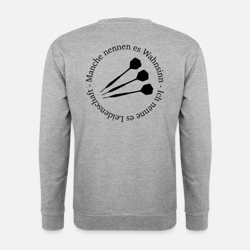 Dart Logo Leidenschaft - Unisex Pullover - Weißgrau meliert