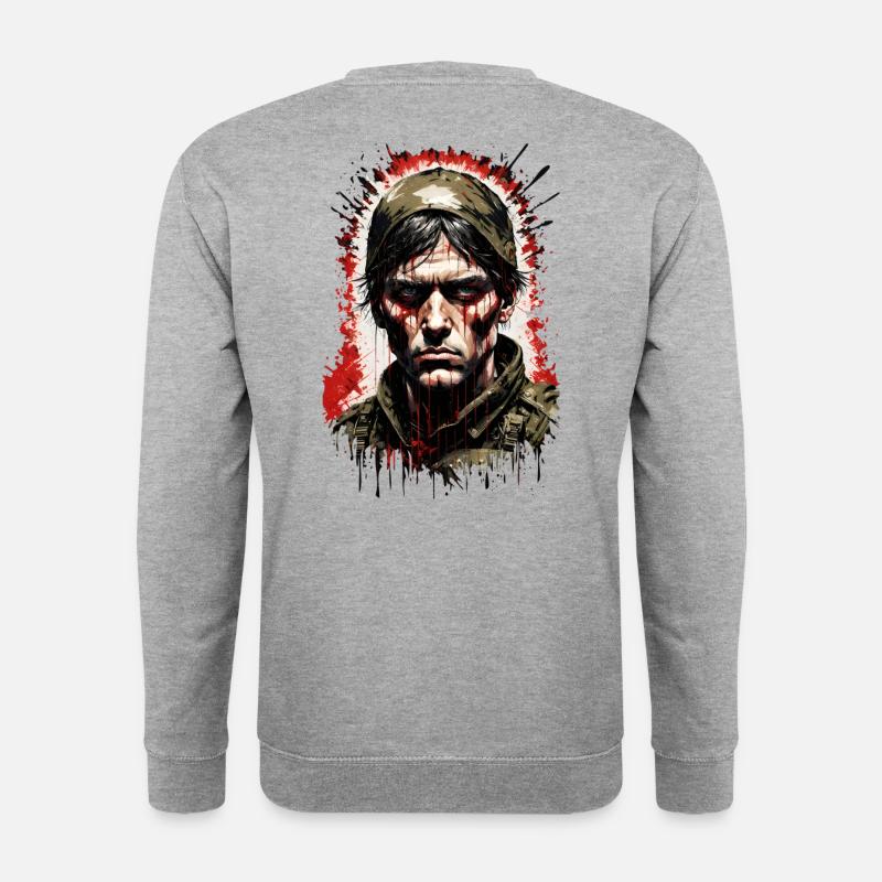 Soldat 5 - Unisex Pullover - Weißgrau meliert