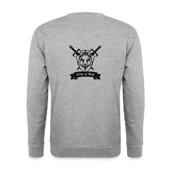 Loup - Sweat-shirt Unisexe - gris chiné - Dos - Michal (187cm)
