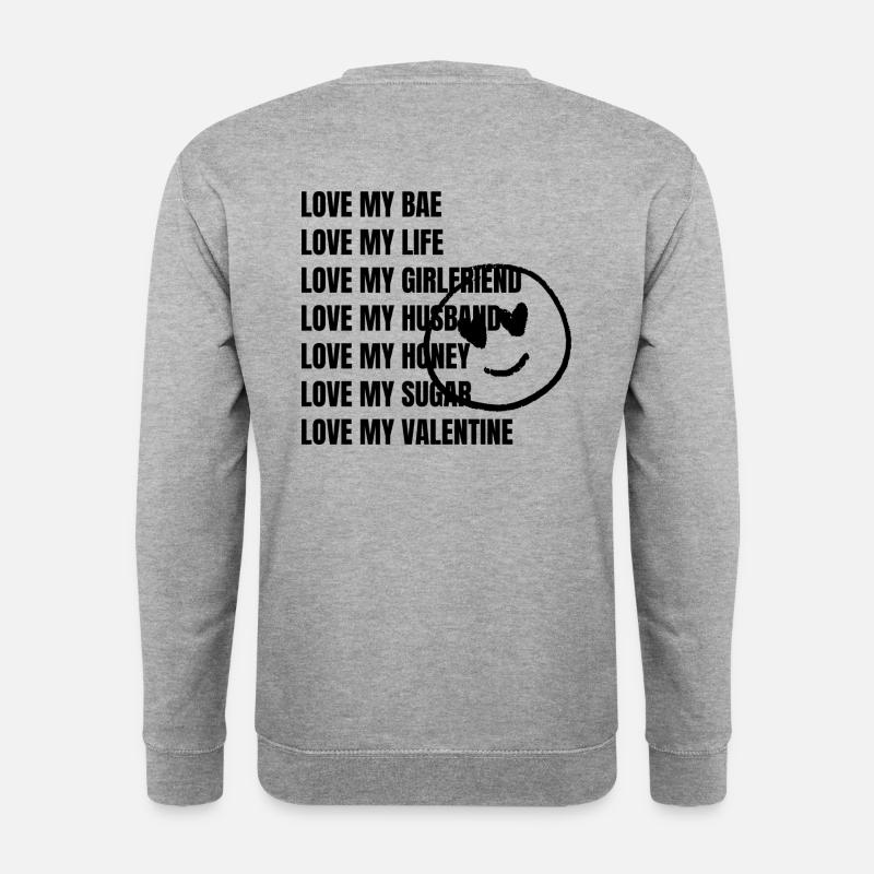 Liebe - Unisex Pullover - Weißgrau meliert