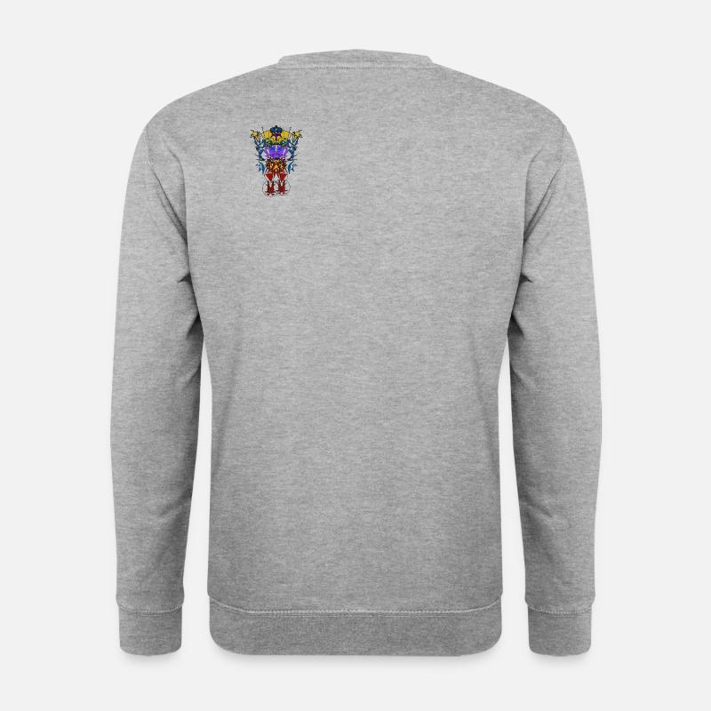 Kachina-Robot - Unisex Pullover - Weißgrau meliert