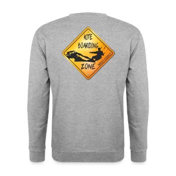 KITEBOARDING ZONE WEST COAST - Unisex Sweatshirt - salt & pepper - Back - Michal (187cm)