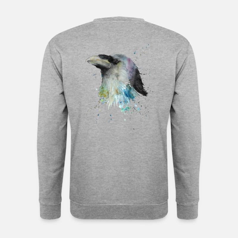 Rabe - Unisex Pullover - Weißgrau meliert