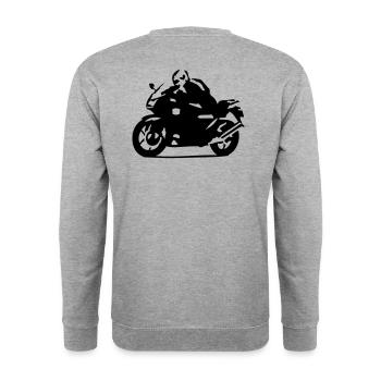 biker - Unisex Sweatshirt - salt & pepper - Back - Michal (187cm)