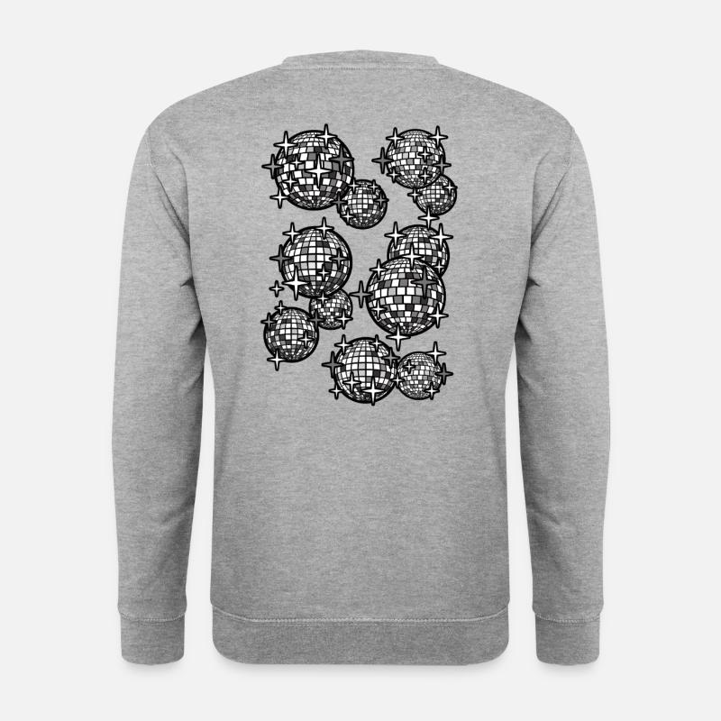 Spiegelkugeln schwarz - Unisex Pullover - Weißgrau meliert