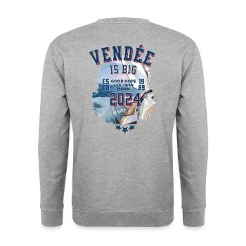 In 2024 Vendée is big - Sweat-shirt Unisexe - gris chiné - Dos - Michal (187cm)