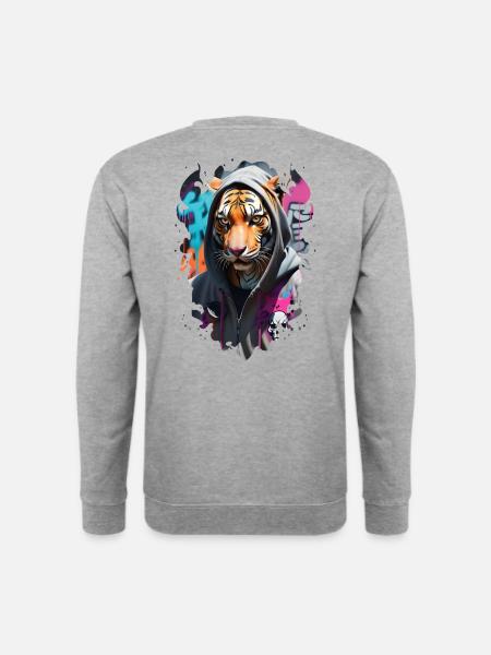 Tiger Street 2 - Unisex Sweatshirt - salt & pepper