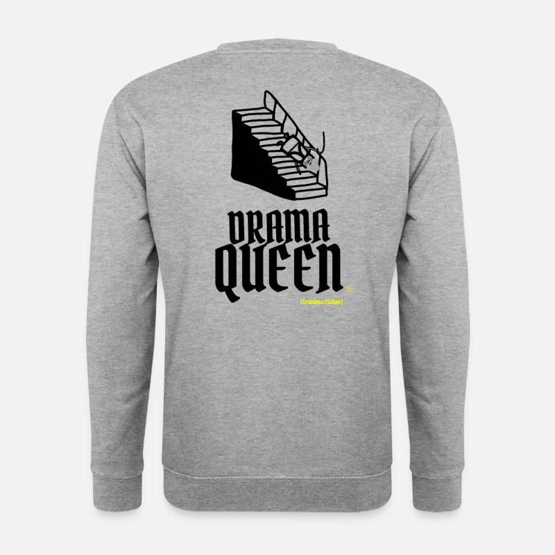 Oma ist die wahre Drama Queen - Unisex Pullover - Weißgrau meliert