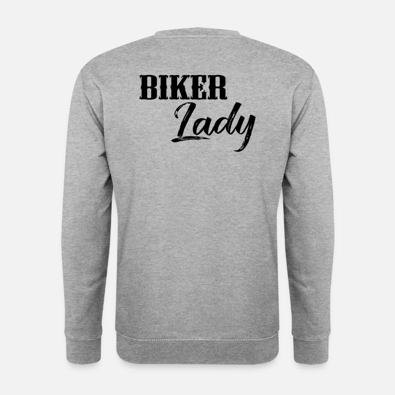 Biker Lady - Unisex Pullover - Weißgrau meliert