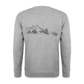 Montserrat - Sweat-shirt Unisexe - gris chiné - Dos - Michal (187cm)