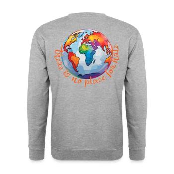 Peace - Unisex Sweatshirt - salt & pepper - Back - Michal (187cm)