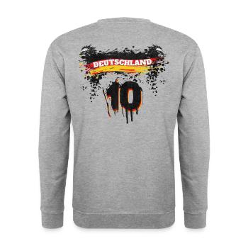 Germany 10 Championship European Championship World Cup - Unisex Sweatshirt - salt & pepper - Back - Michal (187cm)