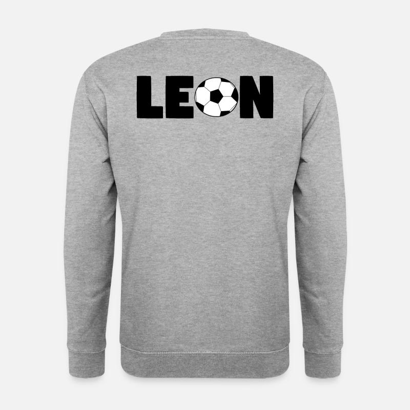 Leon Name Junge Geschenk - Unisex Pullover - Weißgrau meliert