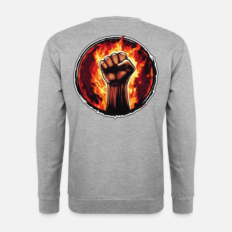 Faust - Unisex Pullover - Weißgrau meliert