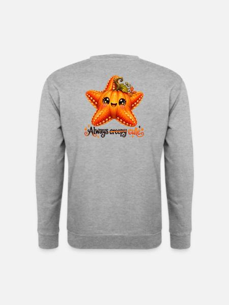 Fuchsfisch-Seestern - Unisex Pullover - Weißgrau meliert