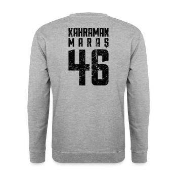 Maras 46 Türkei Turkiye Geschenk Urlaub TR Türk - Unisex Pullover - Weißgrau meliert - Hinten - Michal (187cm)