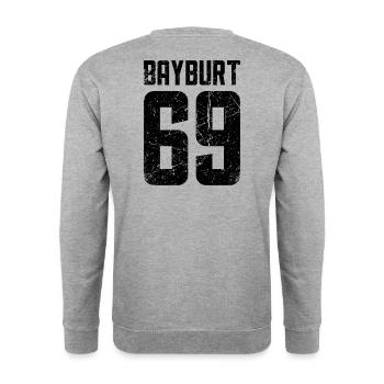 Bayburt 69 Turkey Turkiye Gift Holiday Turk TR - Unisex Sweatshirt - salt & pepper - Back - Michal (187cm)