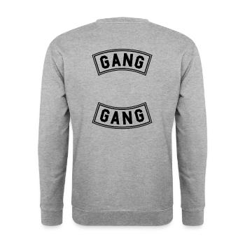 Bannières de gang - Sweat-shirt Unisexe - gris chiné - Dos - Michal (187cm)