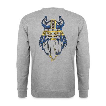 Suède Sverige Norden Skandinavia Viking Graffitti - Sweat-shirt Unisexe - gris chiné - Dos - Michal (187cm)