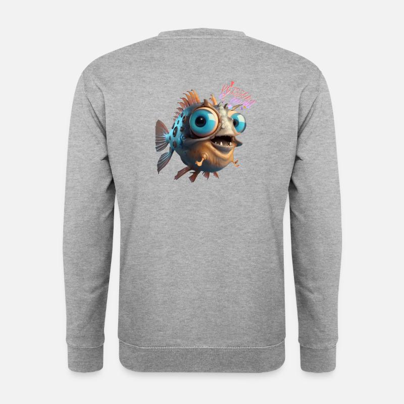 Poisson d'avril funny! - Sweat-shirt Unisexe - gris chiné