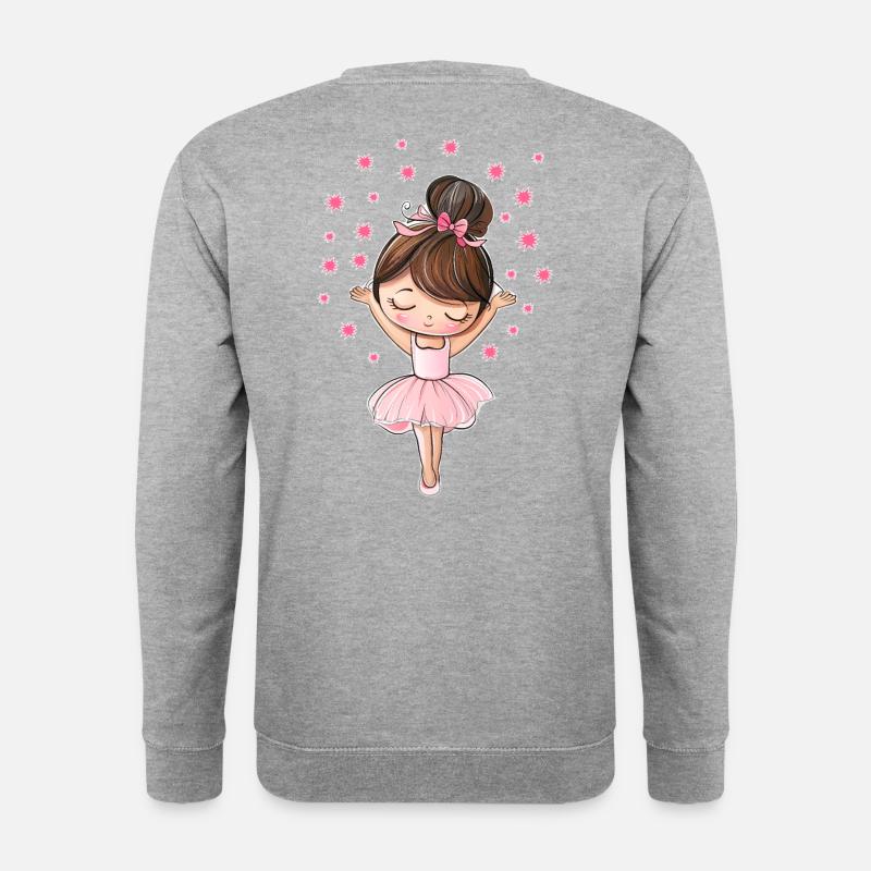 Ballerina mit Sternen - Unisex Pullover - Weißgrau meliert