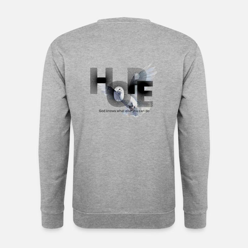 Hope - Unisex Pullover - Weißgrau meliert