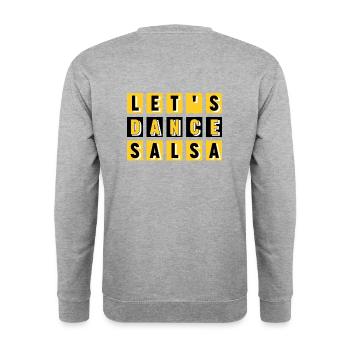 Let's Dance Salsa - Unisex Sweatshirt - salt & pepper - Back - Michal (187cm)