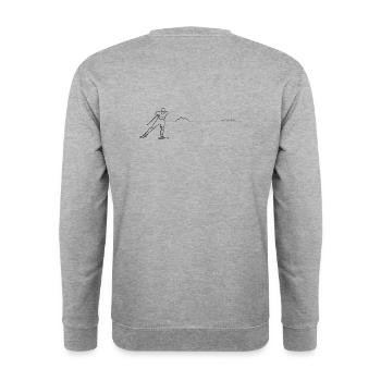 XC Skiing 01 - Line - black - Unisex Sweatshirt - salt & pepper - Back - Michal (187cm)