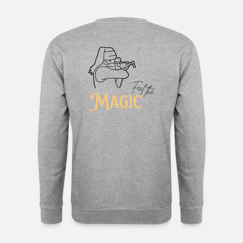 Feel the Magic - Biathlon - Unisex Pullover - Weißgrau meliert