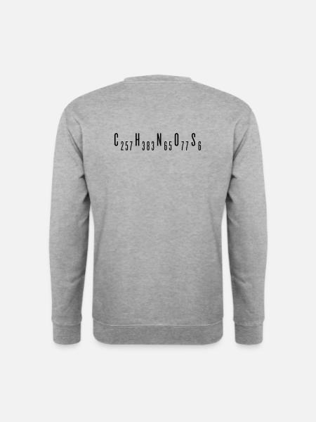 Humaninsulin-Formel - Unisex Pullover - Weißgrau meliert