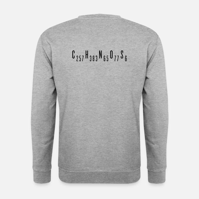 Humaninsulin-Formel - Unisex Pullover - Weißgrau meliert