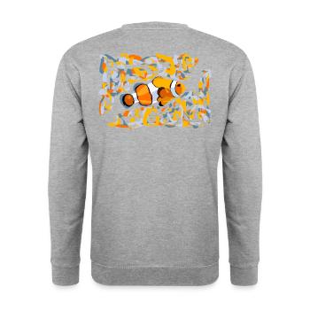 Clown fish nemo bottom océean orange yellow - Unisex Sweatshirt - salt & pepper - Back - Michal (187cm)