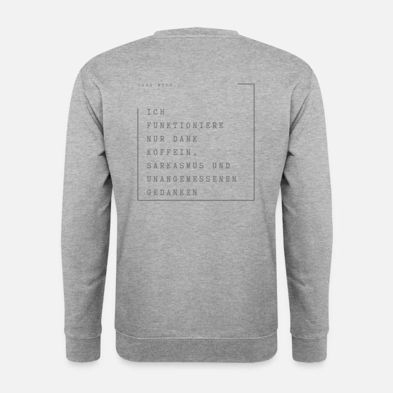 Ich funktioniere... - Unisex Pullover - Weißgrau meliert