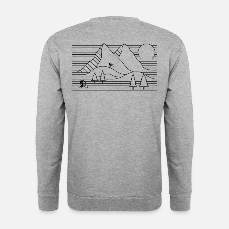 MTB Mountainbike - Unisex Pullover - Weißgrau meliert
